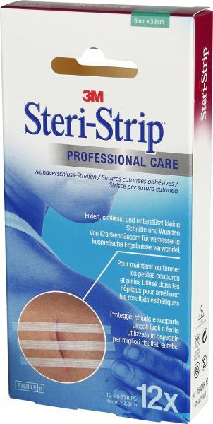 Produktbild 3M STERI STRIP 6x38mm weiss verstärkt 12 x 6 Stk (72 x)