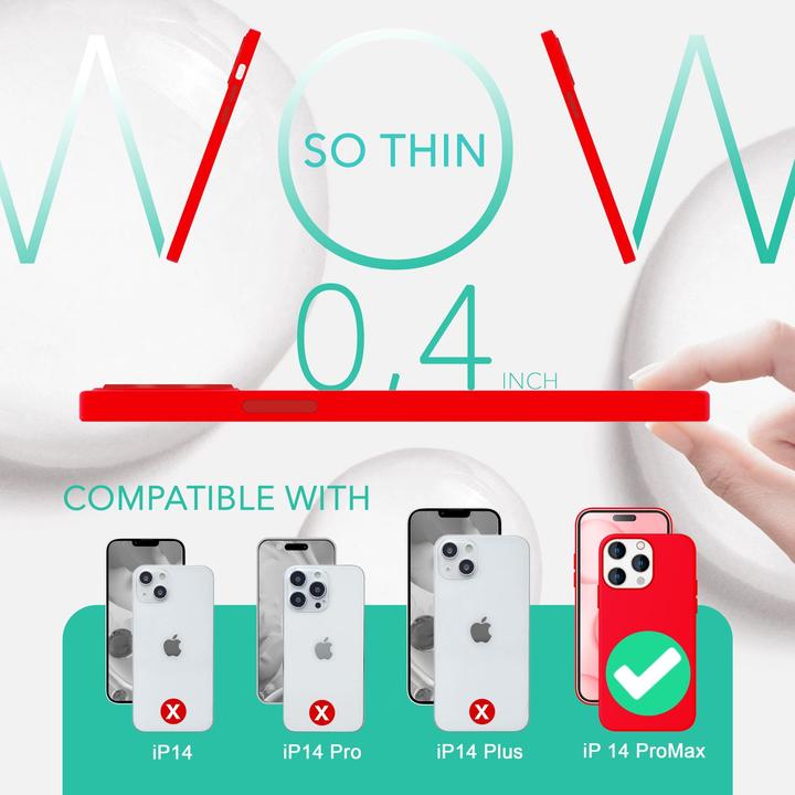 Produktbild Nalia Liquid Silikon Hülle mit MagSafe Funktion & 2x Display Schutzglas (Apple iPhone 14 Pro Max)