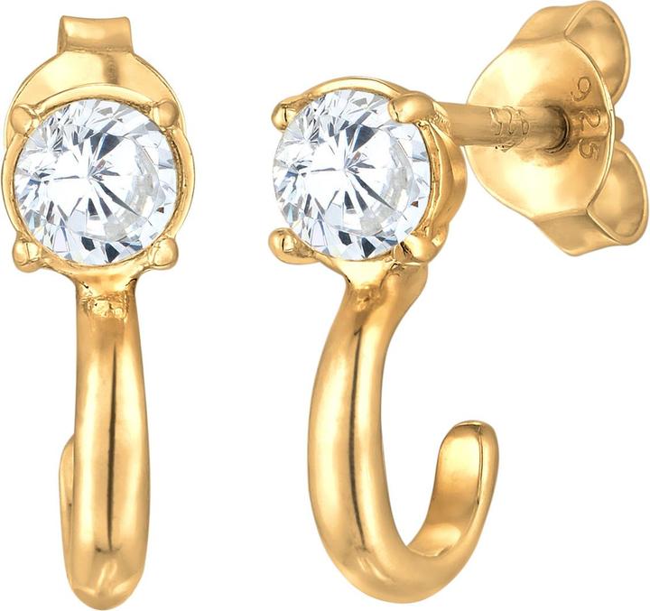 Elli Ohrringe Creolen Zirkonia 925 Silber (925er Sterling Silber, Zirkonia)