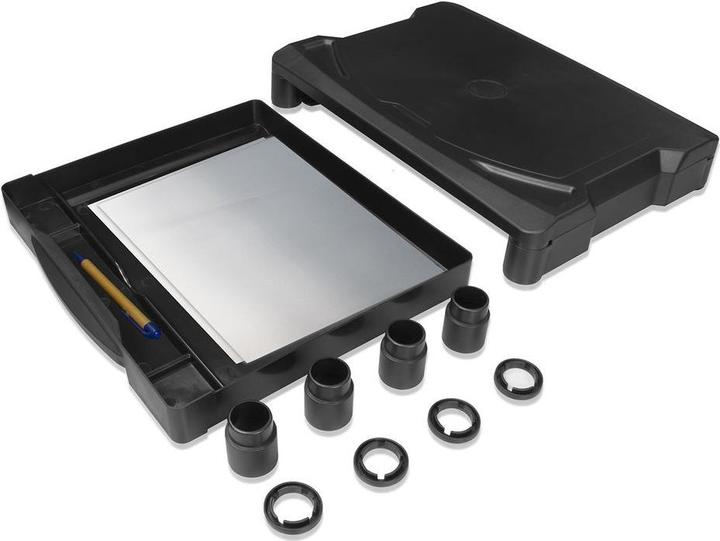 Actual product image Monitor stand extra wide with drawer, up to 10kg, adjustable height, black