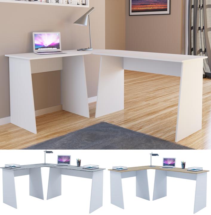 Actual product image VCM Wood corner desk computer table Masola (80 x 50 x 74 cm, 110 x 50 x 74 cm)