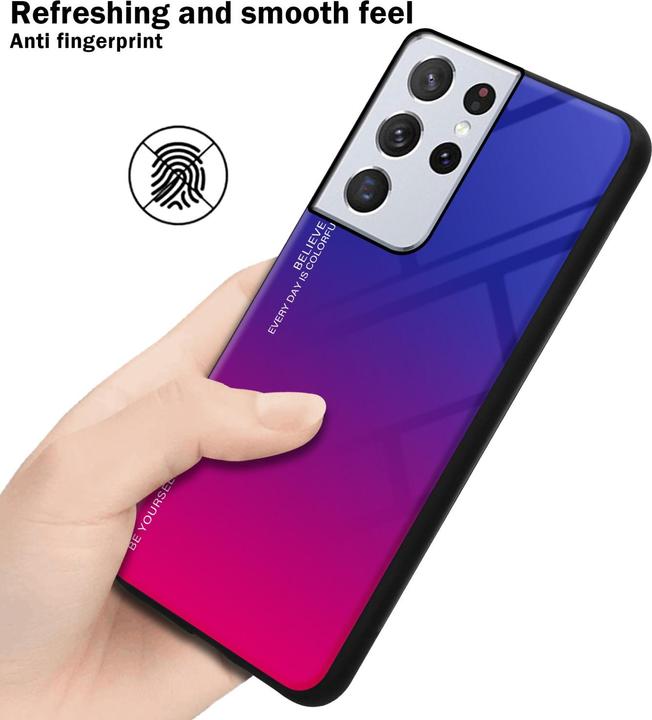 Produktbild Cadorabo TPU 2 Farben Glas Hülle (Samsung Galaxy S22 Ultra)