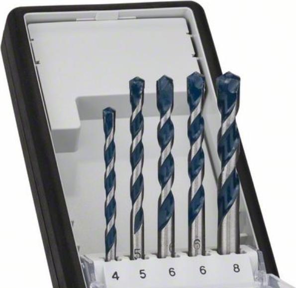 Actual product image Bosch Professional Zubehör 5-piece CYL-5 concrete drill bit set, Robust Line, 4-8 mm (8 mm, 5 mm, 4 mm, 6 mm)