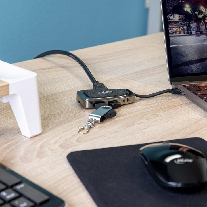 Actual product image InLine Multifunction Hub USB 3.2 Gen.2 (USB-C, 4 Ports)