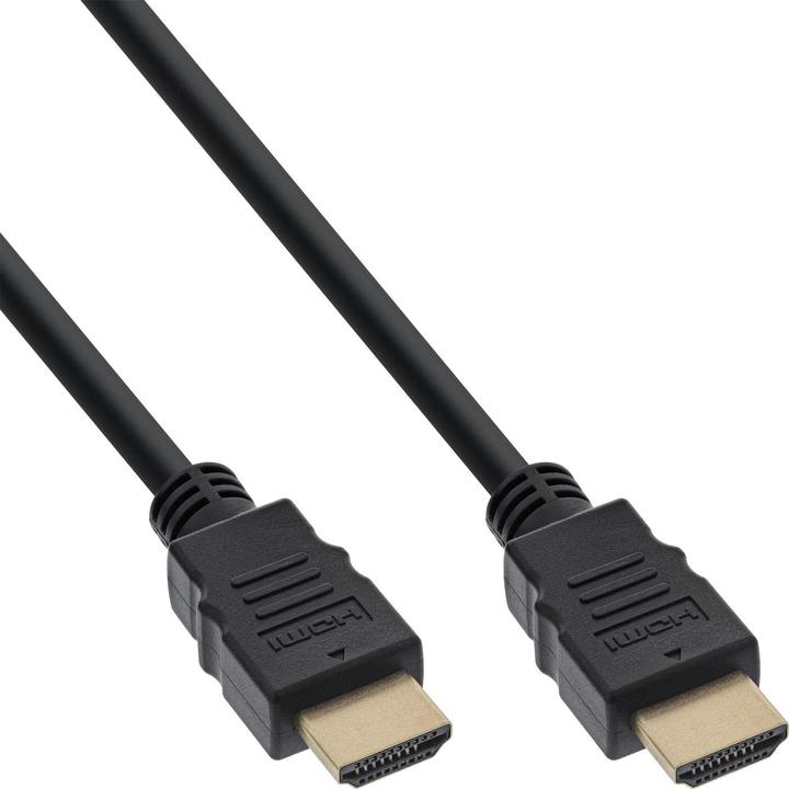 Actual product image InLine 110 bulk pack ® HDMI cable, HDMI High Speed with Ethernet, male / male, black, 0.5m (0.50 m, HDMI)