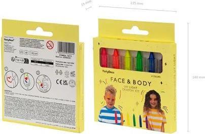 Produktbild Partydeco Crayons de maquillage pour visage fluorescents