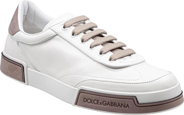 Produktbild Dolce & Gabbana portofino yatch sneakers in calfskin color white and dove grey (41)