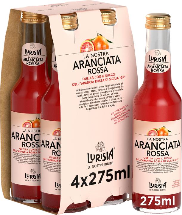 Actual product image Lurisia Aranciata Rossa 4 x 0.275L (4 x 27.5 cl)