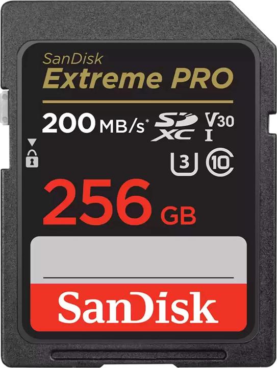 SanDisk Extreme PRO UHS-I V30 (256 GB, SDXC, U3, UHS-I)