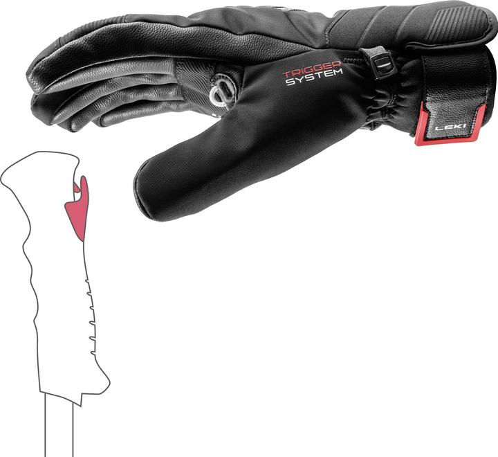 Produktbild Leki LE RĘK Falcon 3D black/red 9.5 (9.5)