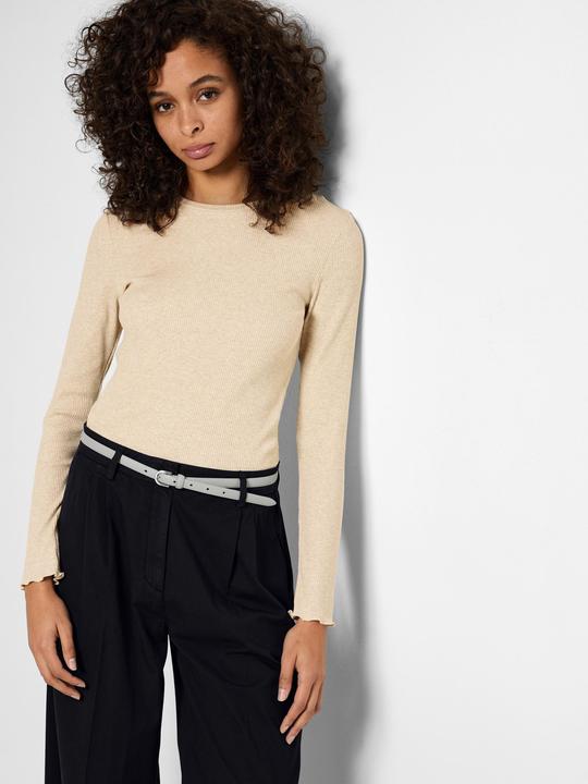 Produktbild Selected Femme Geripptes Oberteil mit langen Ärmeln (XL)