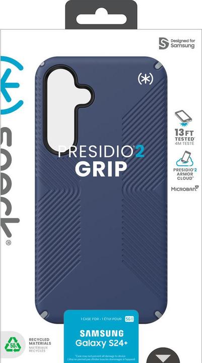 Immagine prodotto speck Presidio2 Grip - Samsung Galaxy S24+ Hülle (Küstenblau / Staubgrau) (Samsung Galaxy S24+)