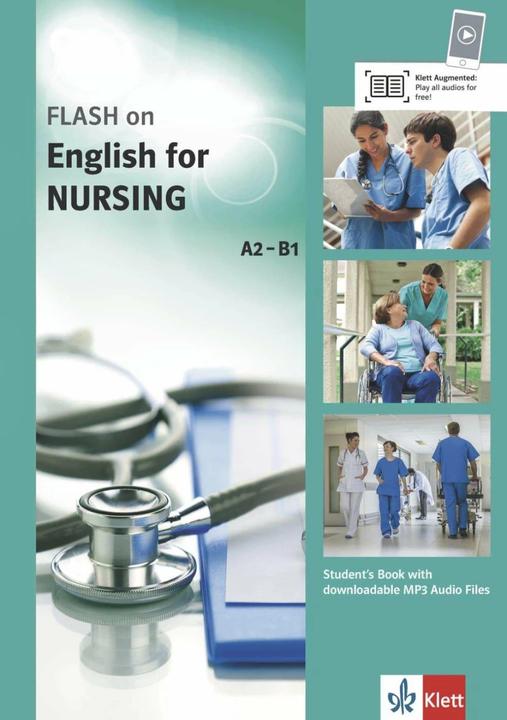 Produktbild FLASH ON ENGLISH. Nursing. Kurs- und Übungsbuch + Audio online (Deutsch, 2017)