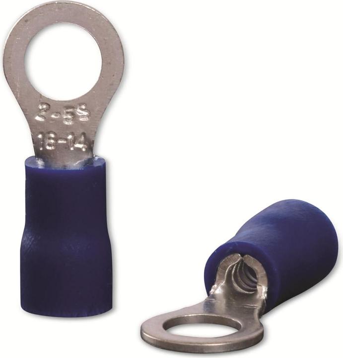Produktbild Quadrios 22C447 Ringkabelschuh Querschnitt (max.)=2.5 mm² Loch-Ø=5.3 mm Teilisoliert Blau 1 Set