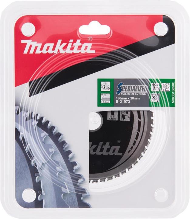 Image du produit Makita B-21973 T.C.T. pjūklas 136X1.4X20mm -15° T50 SPECIALIZED metalo pjovimui