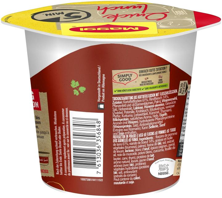 Immagine prodotto Maggi Pranzo veloce Purè di patate con polpette (46 g)