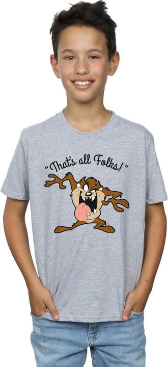 Actual product image Looney Tunes Boys Taz That's All Folks T-Shirt (128)