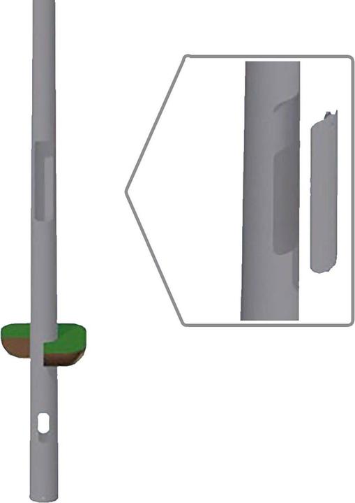 Isoled Palo per proiettori conico con traversa per 1 proiettore, in acciaio zincato, altezza dal suolo 8m (900 lm)