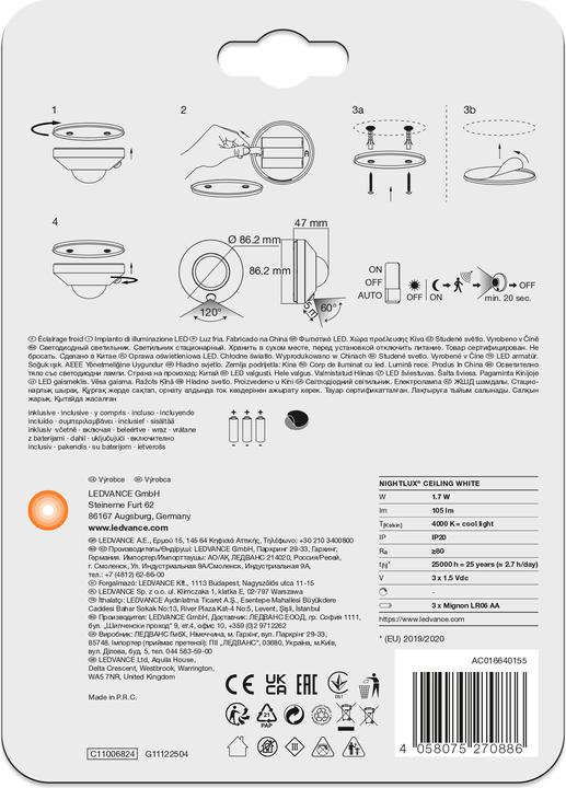 Produktbild Ledvance Nightlux Ceiling