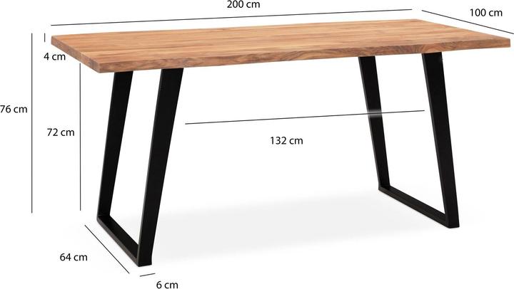 Actual product image Wohnling 200x100x76 (200 x 100 x 76 cm)