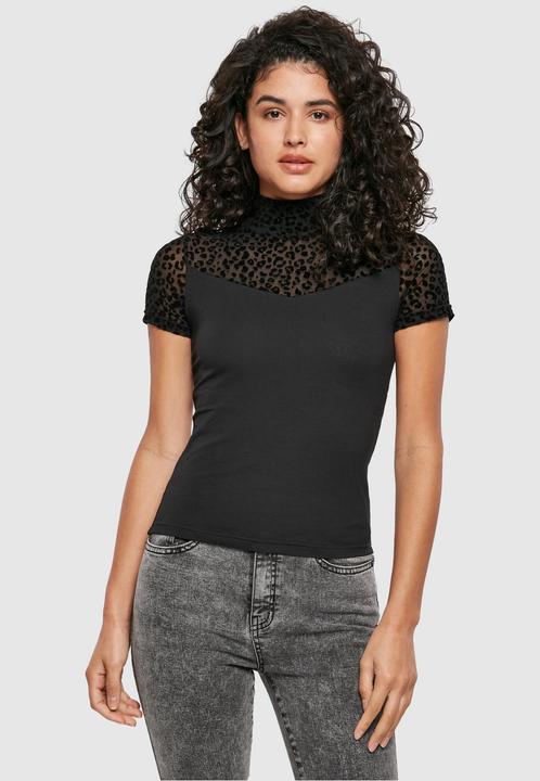 Immagine prodotto Urban Classics Maglietta a collo alto con pizzo Flock da donna (4XL)
