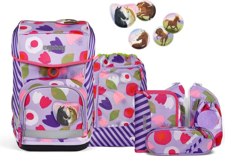 Ergobag Schultaschen Set CUBO Light - BlütenzauBär (19 l)