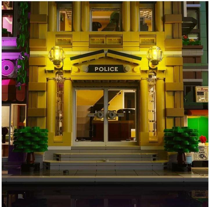 Image du produit Light my bricks LMB 2.0 Kit de lumière pour LEGO® 10278 Le Commissariat de police