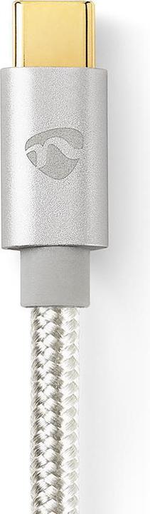 Image du produit Nedis Adaptateur USB USB 2.0 USB-C mâle 3.5 mm mâle 1.00 m rond Plaqué or Tressé/nylon Alumin (1 m, USB 2.0)