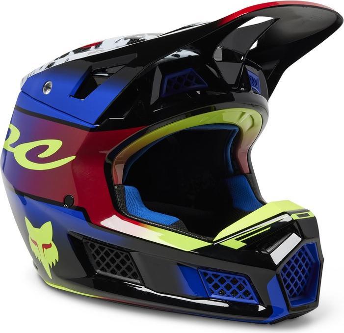 Immagine prodotto Fox Casco 23 V3 Rs Dkay Ece Blu/Rd (59 - 60 cm)