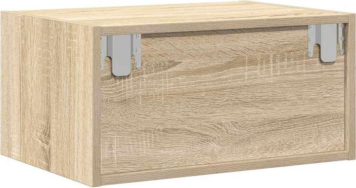 Produktbild VidaXL Wand-Nachttische mit LED-Leuchten 2 Stk. Sonoma-Eiche Schrank