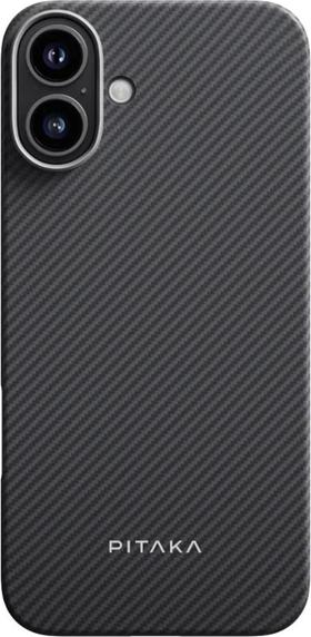 Actual product image Pitaka Magsafe back cover made from real aramid (Apple iPhone 16)