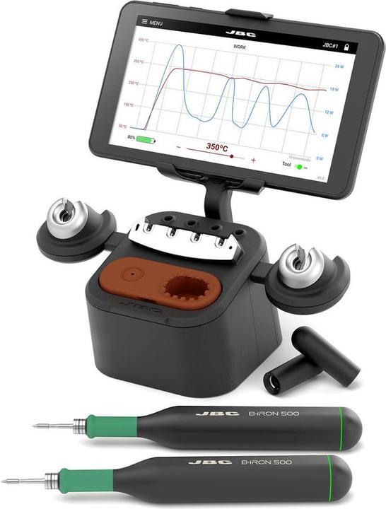 Actual product image JBC Precision station B.IRON 500 Dual, with two handpieces