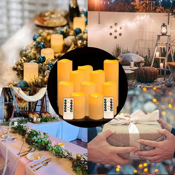 Actual product image Cbx 10 flameless LED candles with remote control and timer function (10 x)