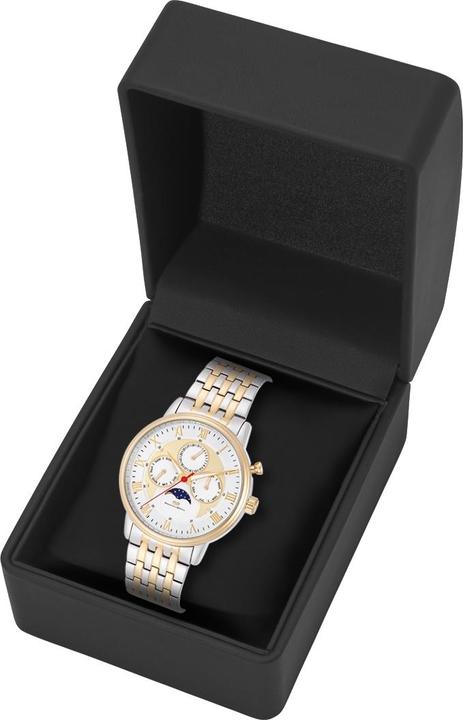 Actual product image Multifunctions Moontime II stainless steel yellow gold - 34100 (Analogue wristwatch, 40 mm)