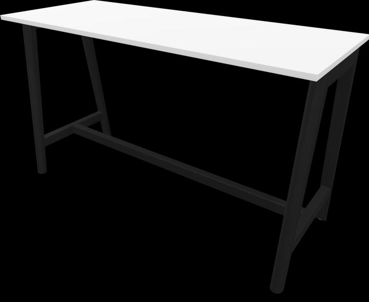 Ash stained black, White
