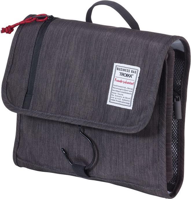 Actual product image Troika BUSINESS WASHBAG Trousse de toilette de voyage, gris/noire