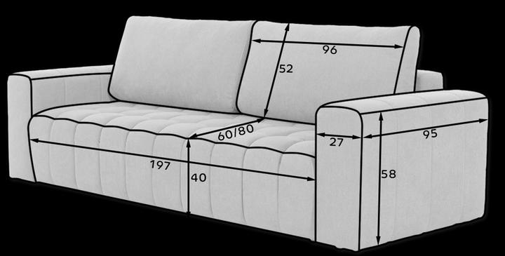 Actual product image ELTAP Lazaro (3-seater, Sofa bed)