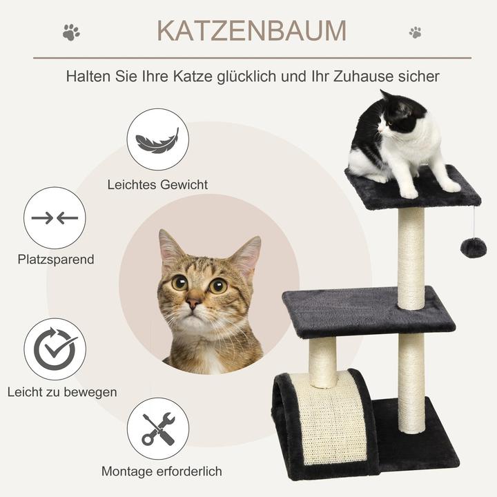 Produktbild Jamb Katzenbaum (72 cm, Dunkelgrau  Beige)