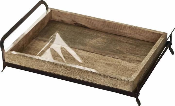 Produktbild Loberon Tablett Troyes braun/schwarz