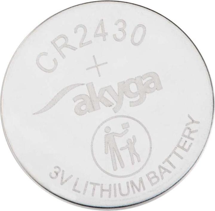 Actual product image Akyga Knopfzelle CR 2430 3 V 1 St. 280 mAh Li-MnO2 CR2430 (1 pcs., CR2430, 280 mAh)