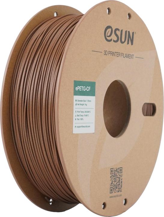 Immagine prodotto eSUN ePETG-CF Filamento di carbonio in ottone antico 1,75mm 1Kg (PETG, 1.75 mm, 1000 g, Marrone)
