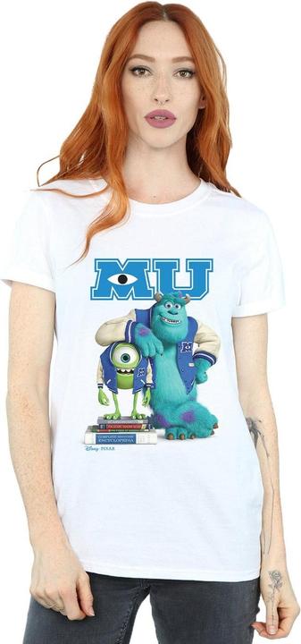 Actual product image Disney Womens/Ladies Monsters University Poster Cotton Boyfriend T-Shirt (S)
