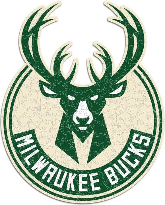 Image du produit Iconic NBA - Milwaukee Bucks - Logo - Puzzle en bois Taille M (270 pièces) (270 pièces)