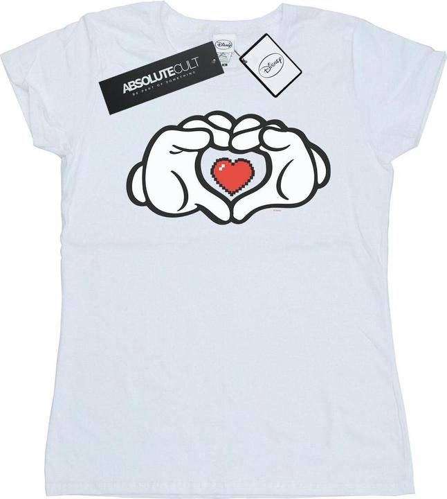 Immagine prodotto Disney Mickey Mouse Heart Hands Maglietta Donna (L)