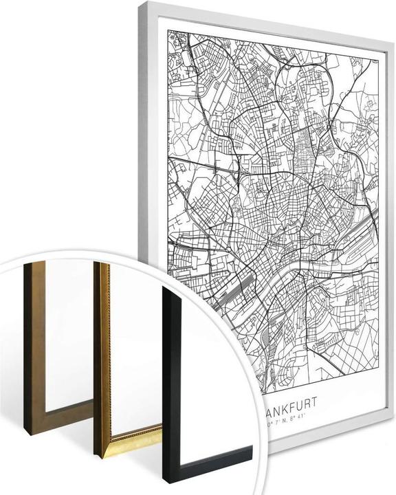 Immagine prodotto Trenddeko Mappa della città di Francoforte (120 x 150 cm)
