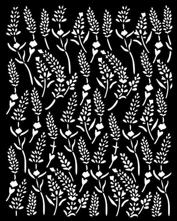 Actual product image Stamperia Lavender" stencil, 20 x 25 cm