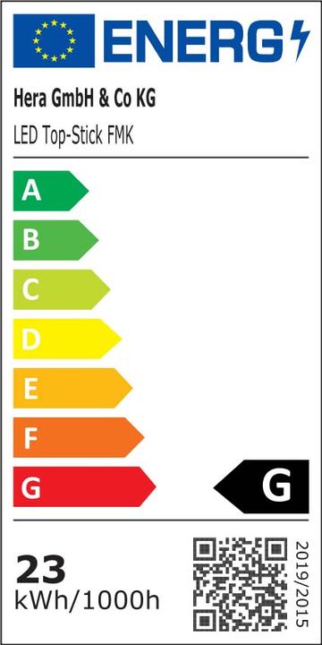 Energie-Label Hera LED-Unterbauleuchte 61001427203 601mm NWS Decken-/Wandleuchte 4051268162197