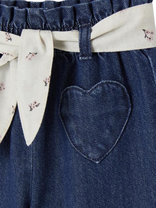 Image du produit Vertbaudet Jeans bébé large avec ceinture en tissu (68)