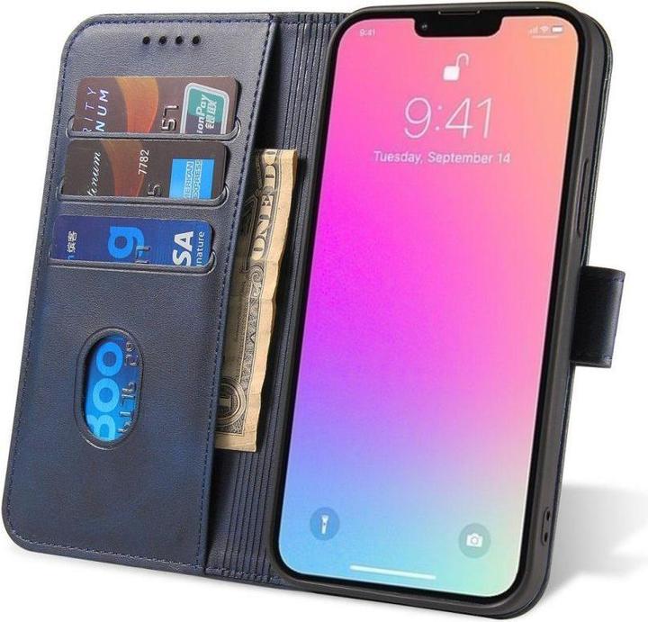 Productafbeelding Hurtel Magneethoes met klep en portemonnee - blauw (Samsung Galaxy S24+)