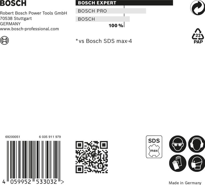 Actual product image Bosch Professional Zubehör EXPERT SDS max-8X hammer drill, 20 x 400 x 520 mm (20 mm)